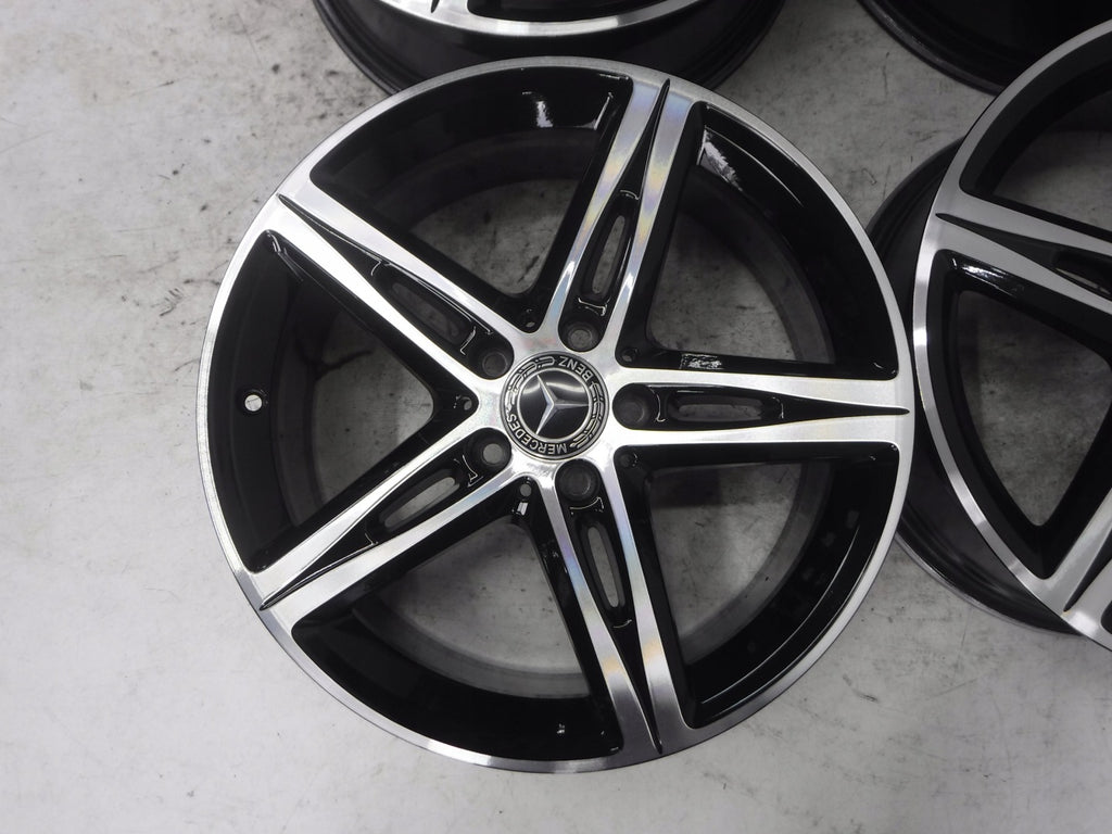 4x Alufelge 18 Zoll 7.5" 5x112 49ET Glanz Schwarz A1774010700 Mercedes-Benz W177 FEL9907796824oo