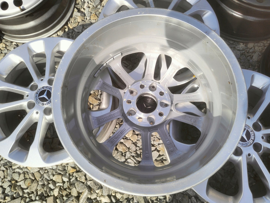 4x Alufelge 17 Zoll 6.5" 5x112 38ET Glanz Silber A1564011700 Mercedes-Benz FEL5223510565qz