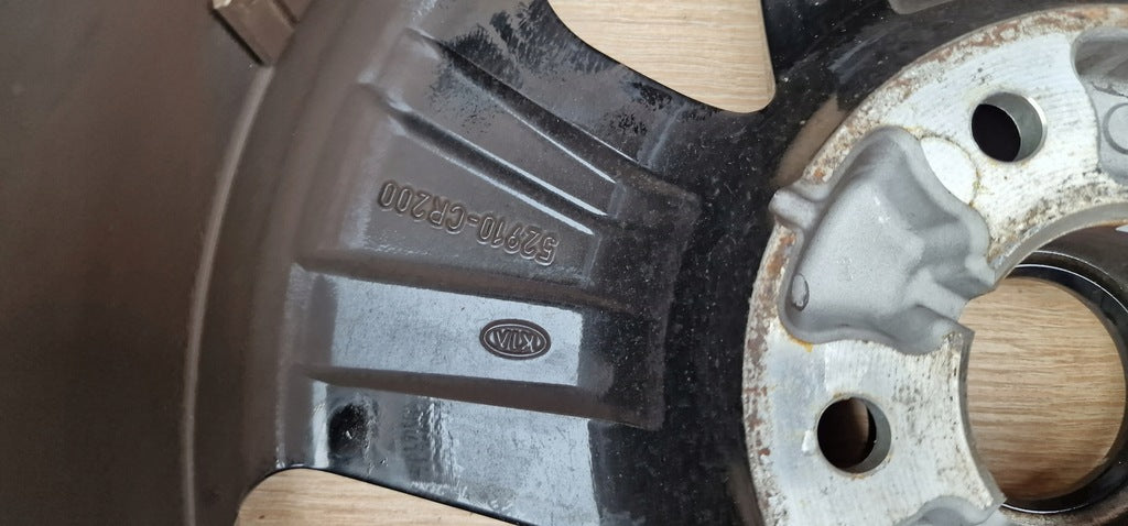 1x Alufelge 16 Zoll 6.5" 5x114.3 40ET Glanz Schwarz 52910-CR200 Kia Rim Wheel FEL5793582918vo