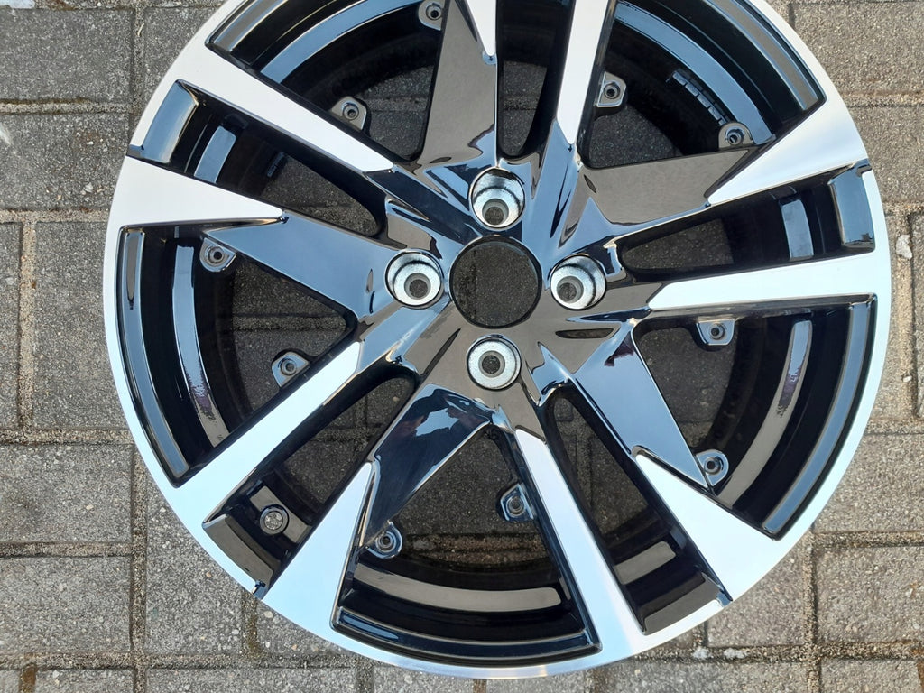 1x Alufelge 18 Zoll 7.0" 4x108 35ET Glanz Schwarz 9828186880 Peugeot 2008 I FEL5249641994ak