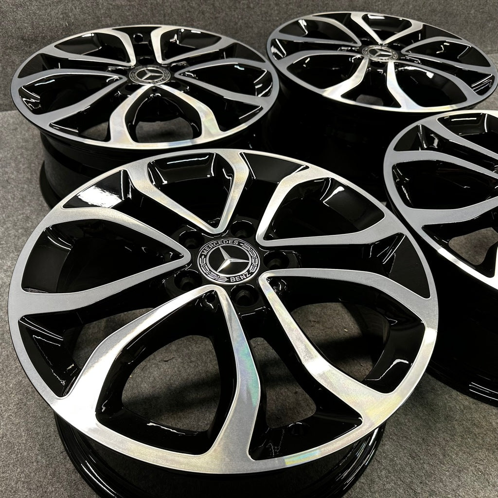 4x Alufelge 17 Zoll 7.0" 5x112 38ET Glanz Schwarz A2054010200 Mercedes-Benz A205 FEL8568913503cg