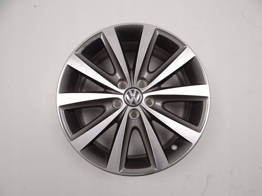 1x Alufelge 16 Zoll 7.0" 5x100 46ET Glanz Schwarz 6R0601025N Mg Polo 6r FEL5407071015pp