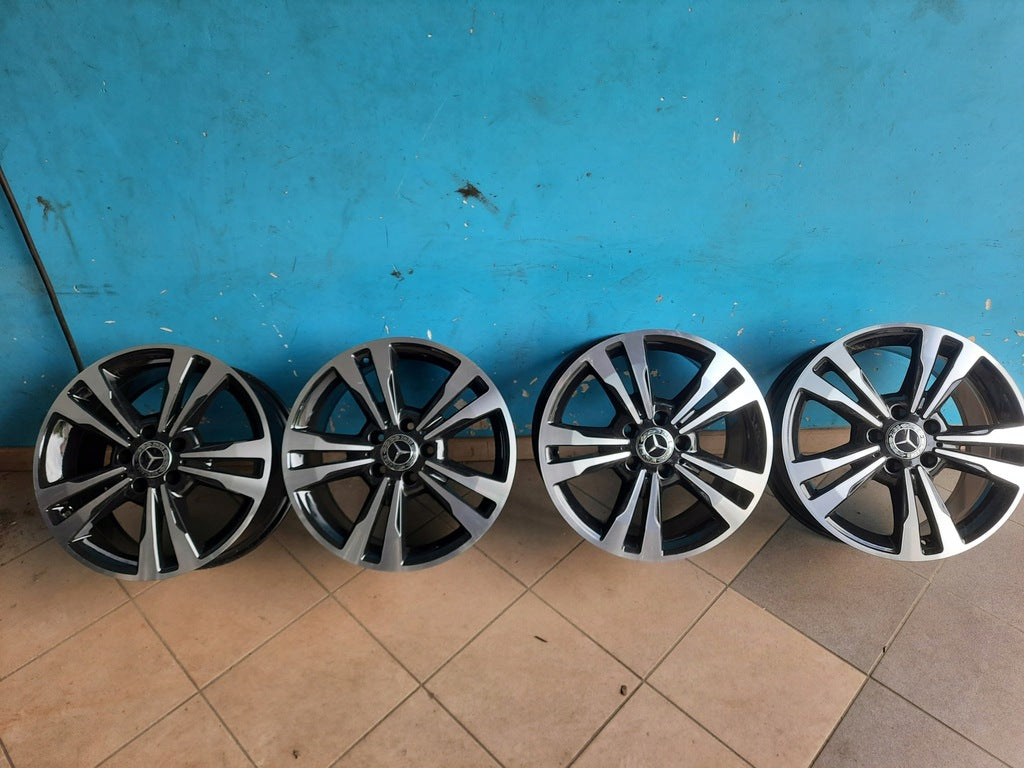 4x Alufelge 17 Zoll 8.0" 5x112 48ET Glanz Graphit A2124015602 Mercedes-Benz Mg FEL5887217294zm