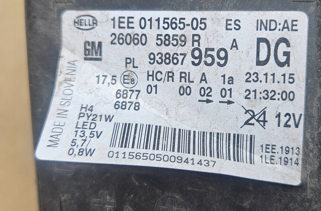 Frontscheinwerfer Opel Vivaro B 260605859R LED Ein Stück (Rechts oder Links)