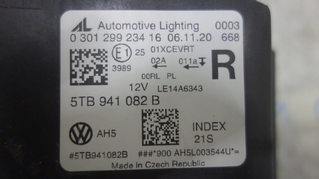 Frontscheinwerfer VW Touran 5TB941082B LED Rechts Scheinwerfer Headlight