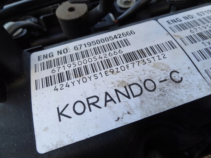 Motor Ssangyong Korando D20T002 2.0 XDI 2013 Diesel Engine Komplett MOT4836664896sj