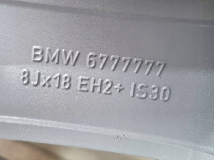 1x Alufelge 18 Zoll 8.0" 5x120 30ET Glanz Silber BMW 5 F10 F07 Rim Wheel FEL6014557482wv