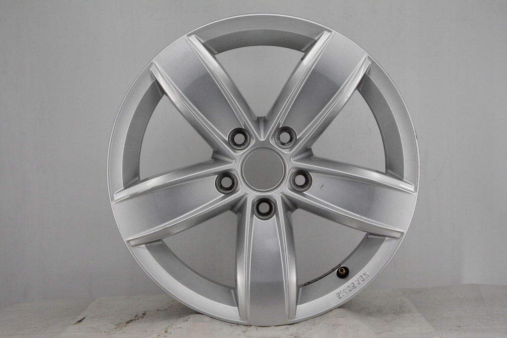 1x Alufelge 16 Zoll 6.0" 5x112 43ET Glanz Silber 2GA601025Q Vw Rim Wheel