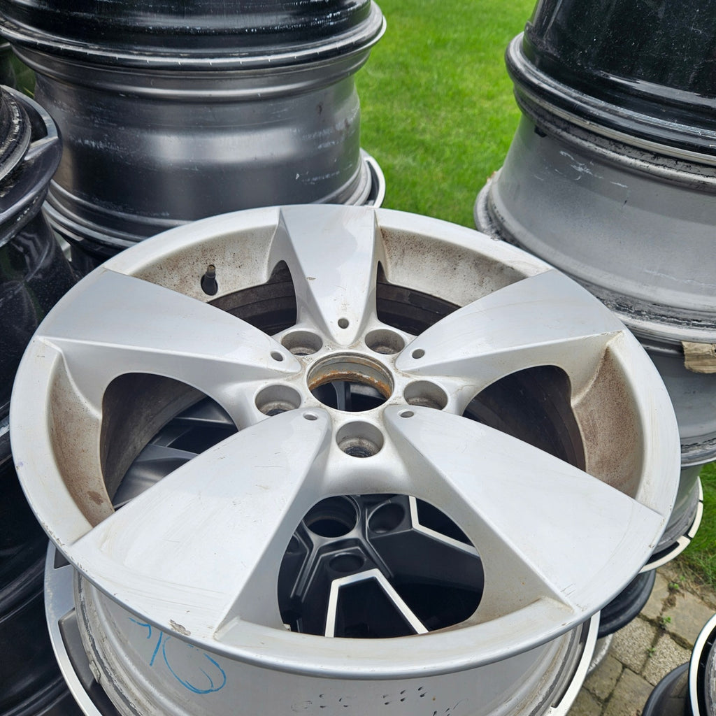 1x Alufelge 17 Zoll 7.5" 5x120 43ET Glanz Grau 6776777 BMW 5 E60 E61 Rim Wheel FEL4580493319fm