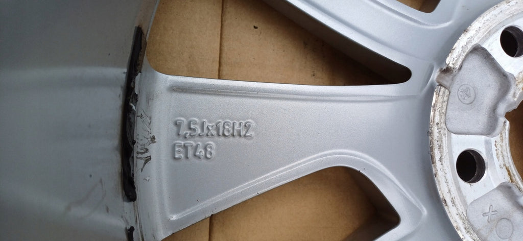 1x Alufelge 18 Zoll 7.5" 5x112 48ET Glanz Silber 5E3601025K Skoda Rim Wheel FEL1840111509lp