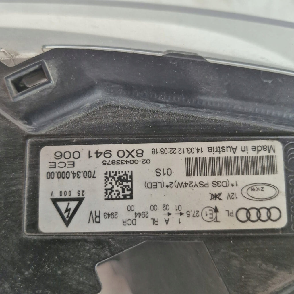 Frontscheinwerfer Audi A1 8X0941006 Xenon Rechts Scheinwerfer Headlight SCH9777457187zd