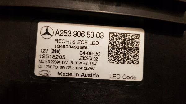 Frontscheinwerfer Mercedes-Benz Glc A2539065003 Full LED Rechts Headlight SCH7940478512mr