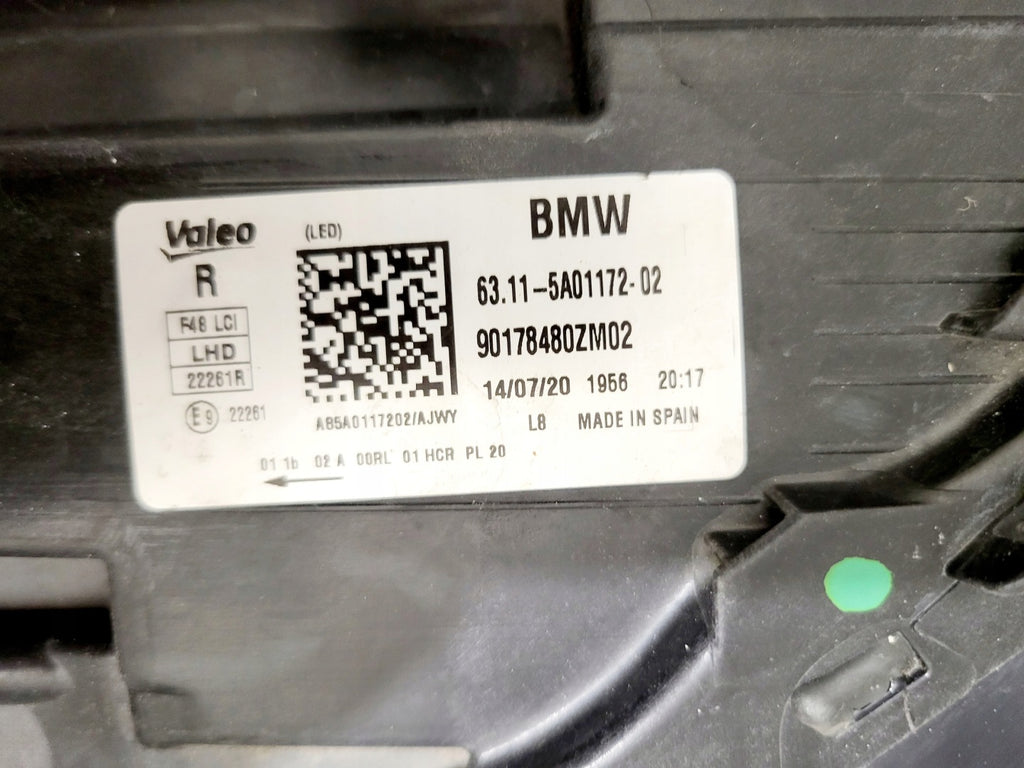 Frontscheinwerfer BMW X1 F48 5A01172-02 LED Ein Stück (Rechts oder Links) SCH4477011865bs