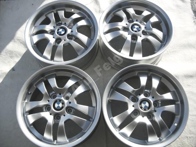 1x Alufelge 16 Zoll 7.0" 5x120 34ET Glanz Silber 6765762 BMW E46 E91 E90