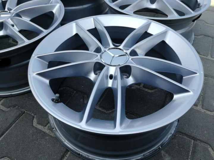 4x Alufelge 16 Zoll 6.5" 5x112 44ET A1774010100 Mercedes-Benz Cla Slc Rim Wheel FEL9135231695oq
