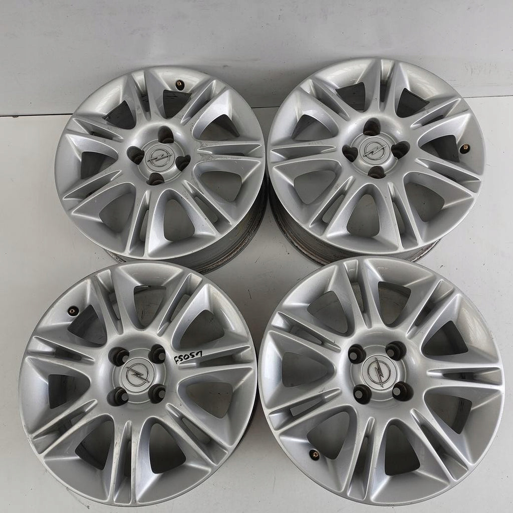 4x Alufelge 16 Zoll 6.0" 4x100 40ET Glanz Silber Opel Corsa E D Rim Wheel FEL4014330571zu
