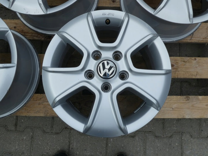 4x Alufelge 16 Zoll 6.5" 5x120 62ET Matt Silber 2H0071496 VW Amarok Rim Wheel FEL6763525753vm