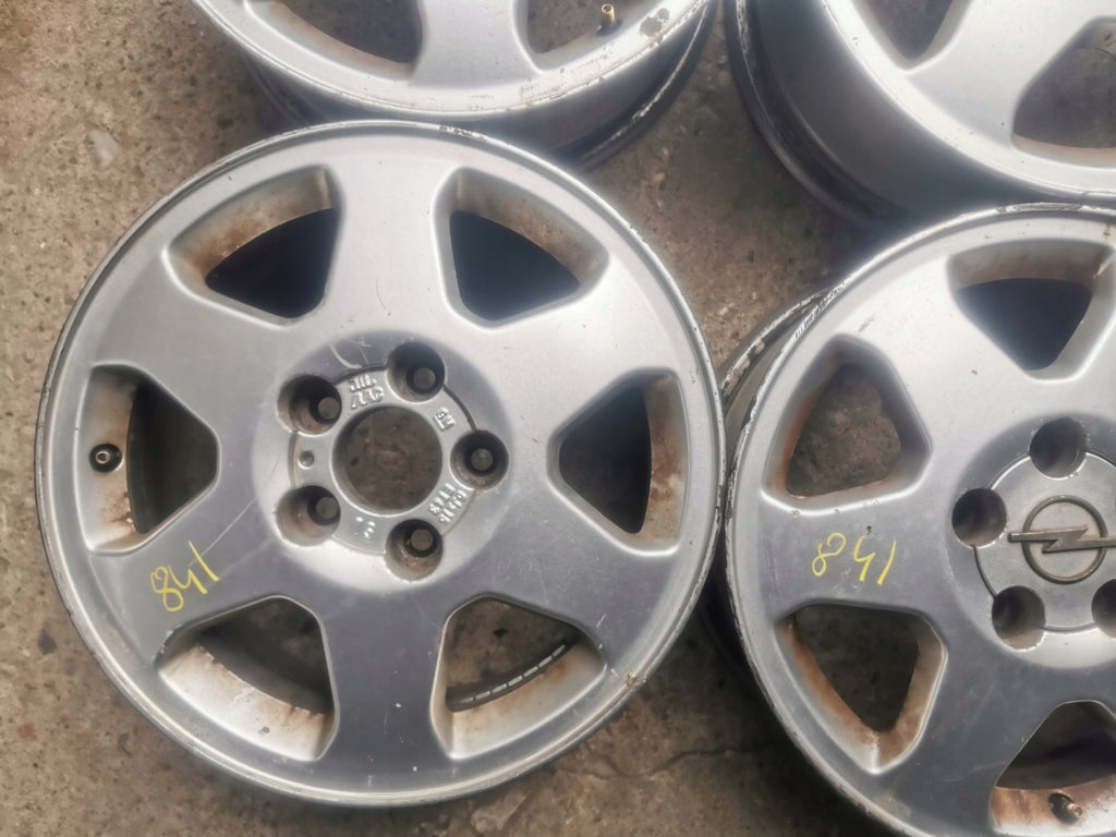 4x Alufelge 15 Zoll 6.0" 5x110 43ET Glanz Silber Opel Rim Wheel FEL3527470220aj