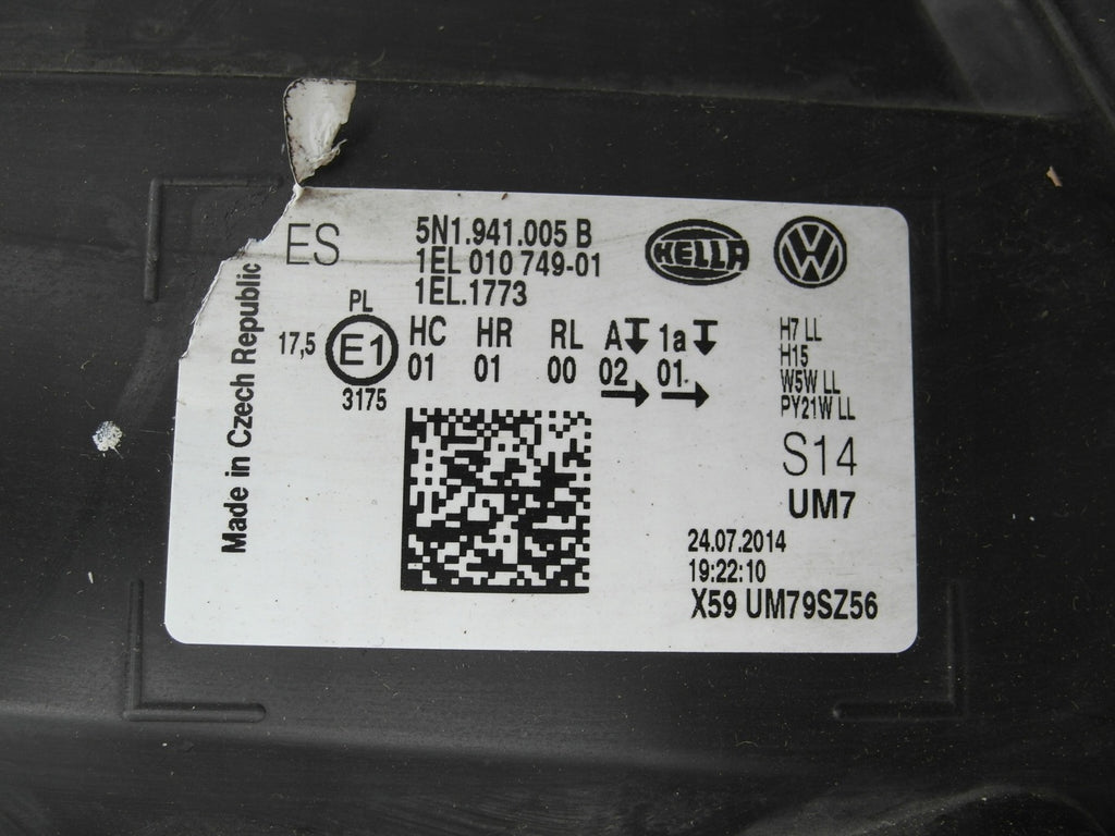 Frontscheinwerfer VW Tiguan 5N1941005B Ein Stück (Rechts oder Links) Headlight SCH9145312699qy