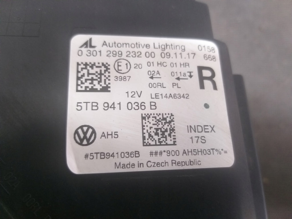 Frontscheinwerfer VW Touran 5TB941036B LED Rechts Scheinwerfer Headlight