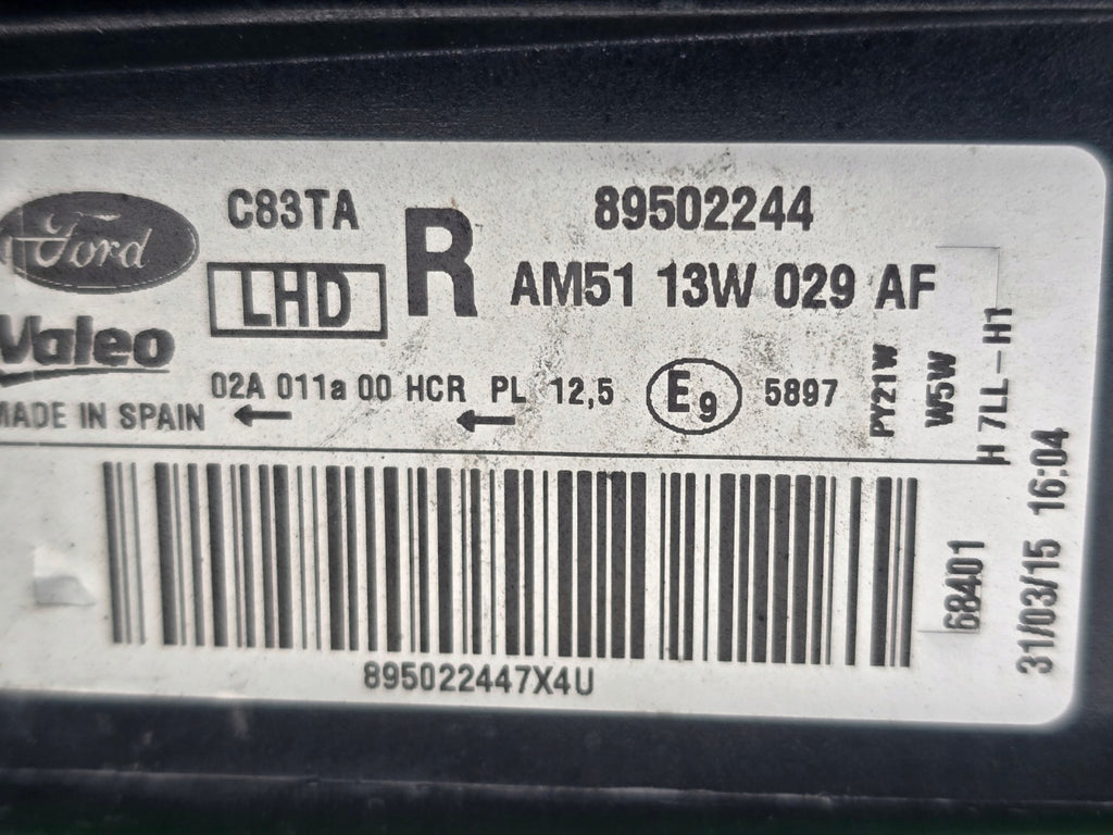 Frontscheinwerfer Ford C-Max AM5113W029AF Rechts Scheinwerfer Headlight SCH8254436153zt