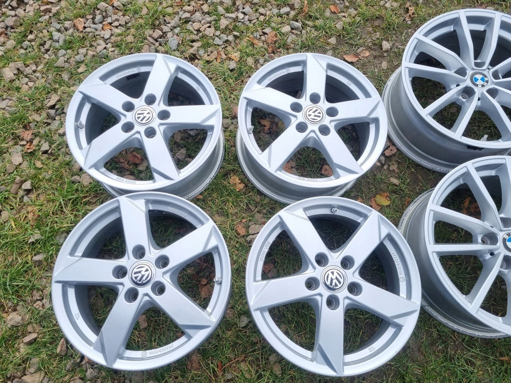 4x Alufelge 16 Zoll 6.5" 5x112 46ET Glanz VW Golf Rim Wheel FEL7516435868ix