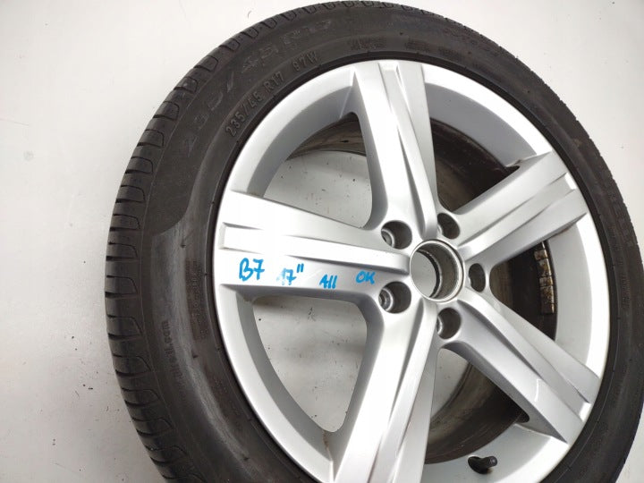 1x Alufelge 17 Zoll 7.5" 5x112 47ET 3AA601025E VW Scirocco Passat B7 Rim Wheel FEL3791654076ph