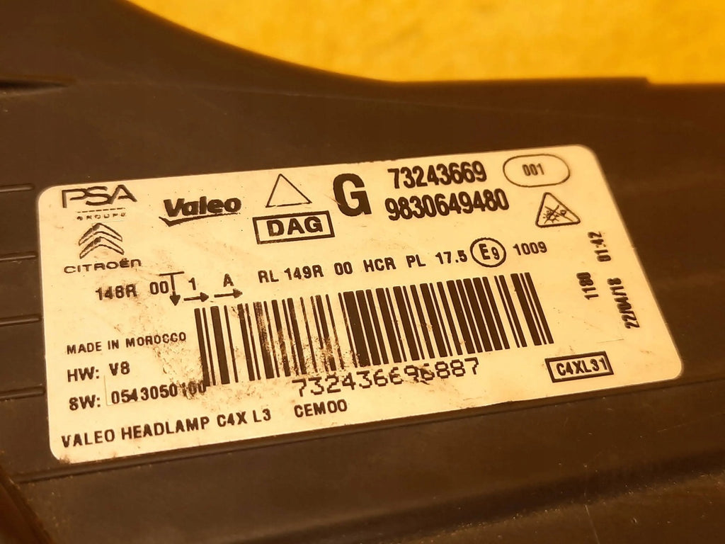 Frontscheinwerfer Citroën C4 III 9830649480 Full LED Links Headlight