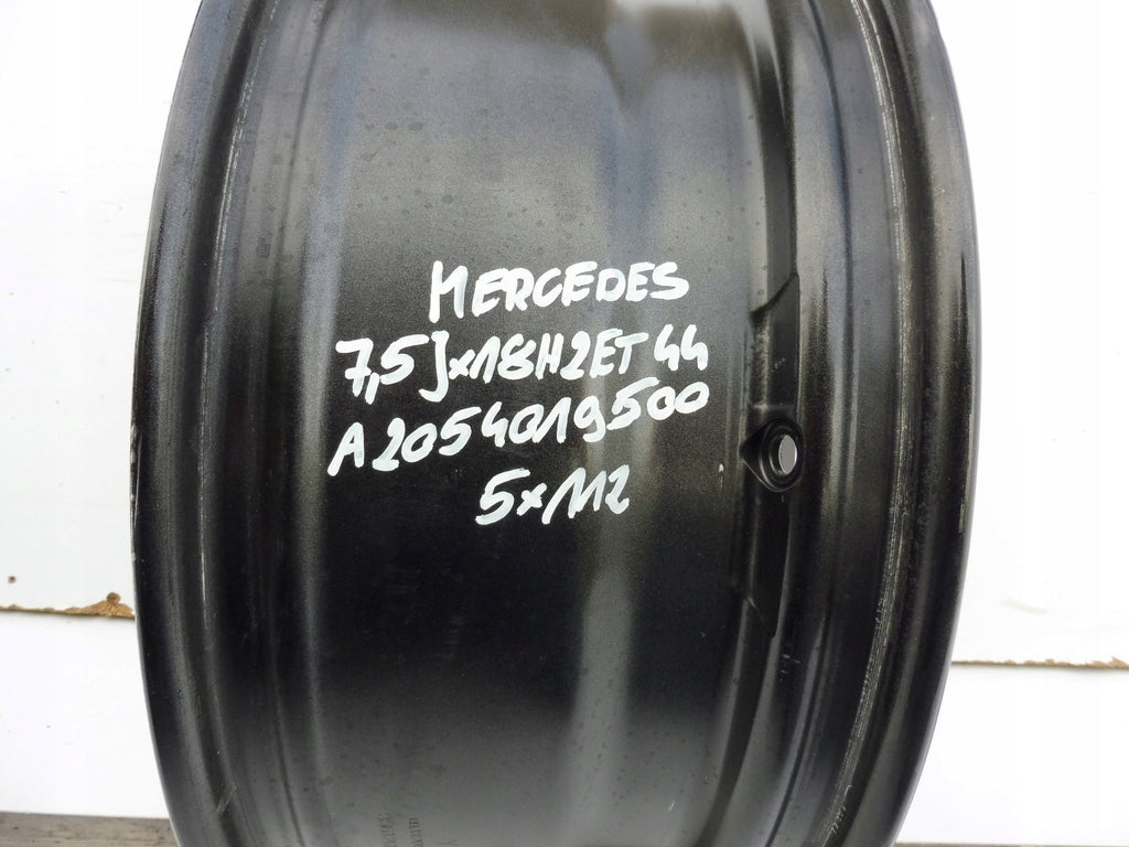 1x Alufelge 18 Zoll 7.5" 5x112 44ET Schwarz A2054019500 Mercedes-Benz Rim Wheel