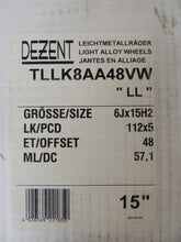 Laden Sie das Bild in den Galerie-Viewer, 4x Alufelge 15 Zoll 6.0" 5x112 48ET Glanz Graphit TLLK8AA48 Rim Wheel FEL6534482385pr