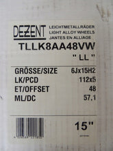 Laden Sie das Bild in den Galerie-Viewer, 4x Alufelge 15 Zoll 6.0" 5x112 48ET Glanz Graphit TLLK8AA48 Rim Wheel FEL6534482385pr