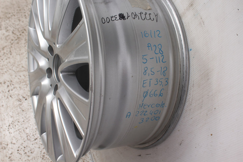 1x Alufelge 18 Zoll 8.5" 5x112 Glanz Silber A2224013200 Mercedes-Benz Rim Wheel