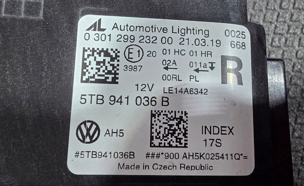Frontscheinwerfer VW Touran 5TB941036B Rechts Scheinwerfer Headlight SCH2894003159fb