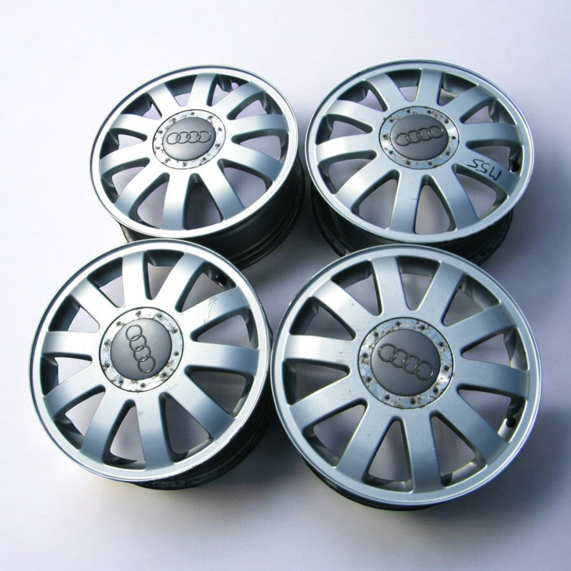 4x Alufelge 16 Zoll 6.0" 5x112 40ET Glanz Silber 8T0601025B Audi B6 B7 Rim Wheel