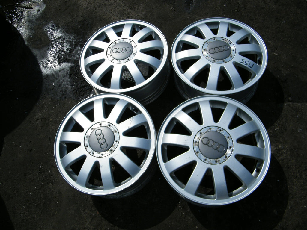 4x Alufelge 16 Zoll 6.0" 5x112 40ET Glanz Silber 8T0601025B Audi B6 B7 Rim Wheel