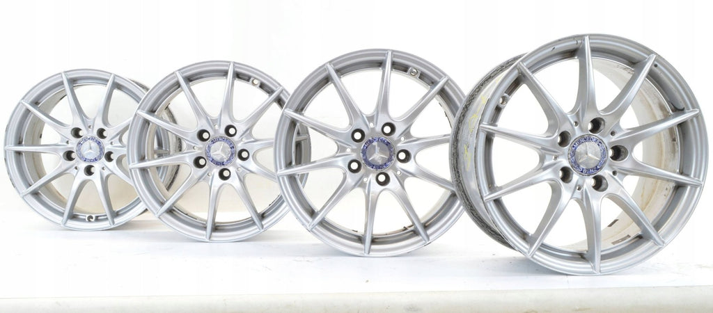 4x Alufelge 16 Zoll 7.0" 5x112 43ET Glanz Silber A2044015702 Mercedes-Benz FEL3958330217xb