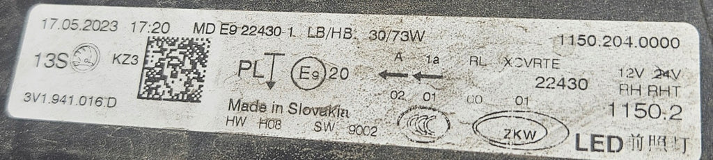 Frontscheinwerfer Skoda Superb III 3V1941016 Rechts Scheinwerfer Headlight SCH4452514908pd