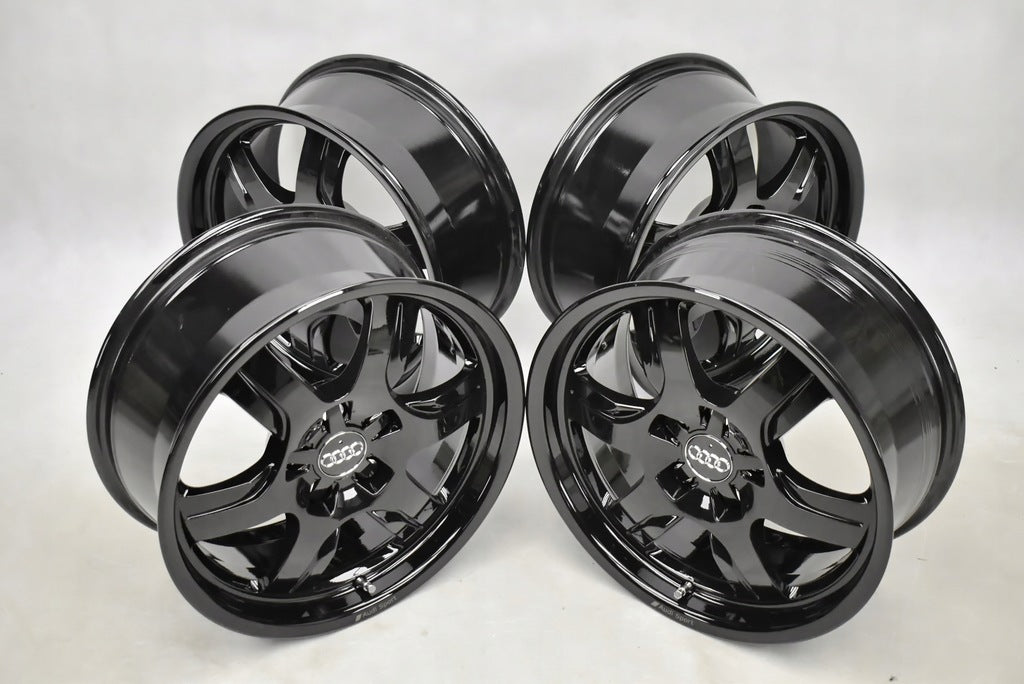 4x Alufelge 17 Zoll 7.5" 5x112 28ET Glanz Schwarz 8T0601025B Audi Rim Wheel FEL8486742110ip