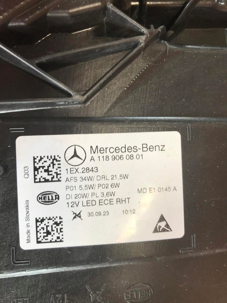 Frontscheinwerfer Mercedes-Benz Cla A1189060801 LED Rechts Headlight SCH3798242482lm