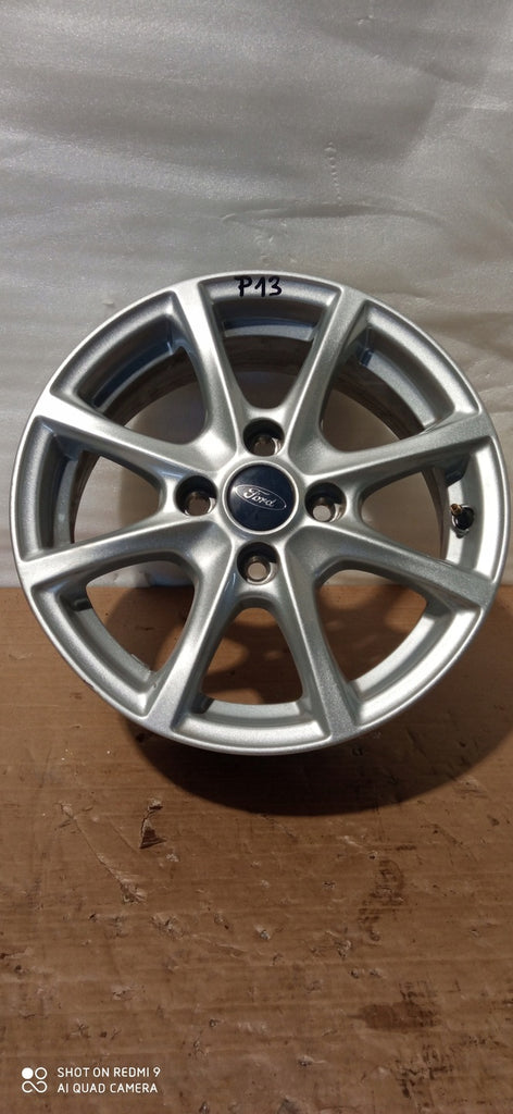 1x Alufelge 15 Zoll 6.0" 4x108 45ET Glanz Silber H1BC-A1B Ford Fiesta Rim Wheel