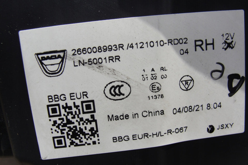 Frontscheinwerfer Dacia Spring 266008993R LED Ein Stück (Rechts oder Links)