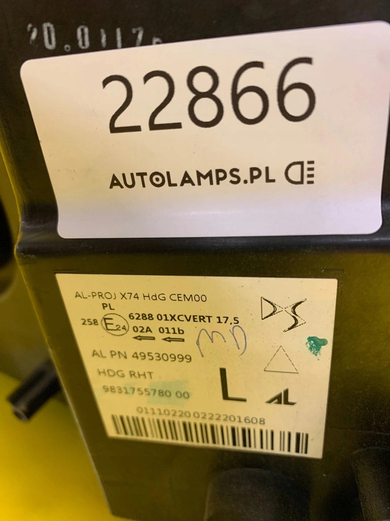 Frontscheinwerfer Citroën 9831755780 LED Links Scheinwerfer Headlight