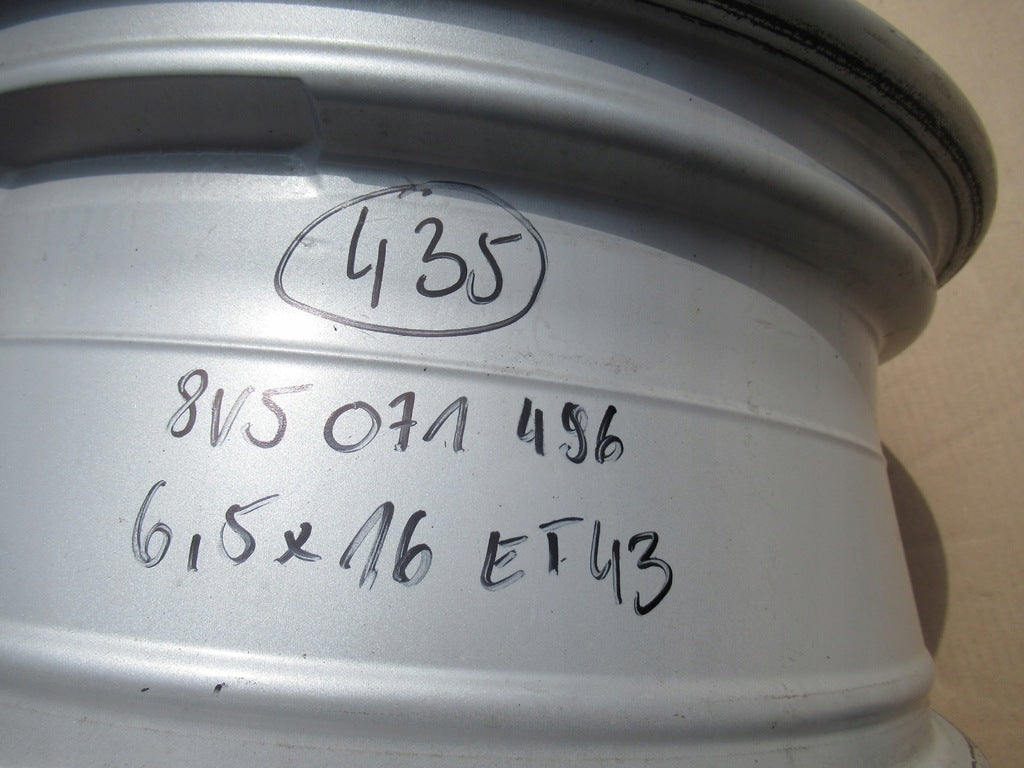 1x Alufelge 16 Zoll 6.5" 5x112 43ET Glanz Silber 8V5071496 Audi A3 Rim Wheel FEL6142049370ju