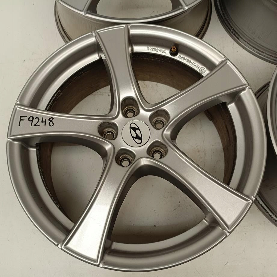 4x Alufelge 18 Zoll 7.5" 5x114.3 50ET Glanz Silber Hyundai I Rim Wheel FEL8340575115wd