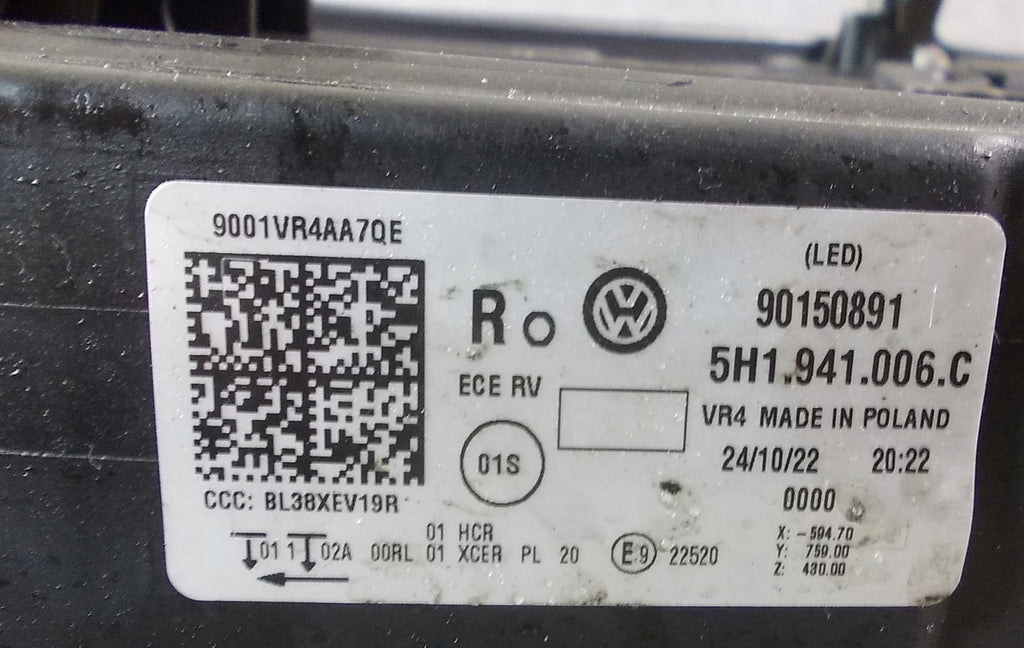 Frontscheinwerfer VW Golf VIII 5H1941006C LED Rechts Scheinwerfer Headlight SCH5194103122ak