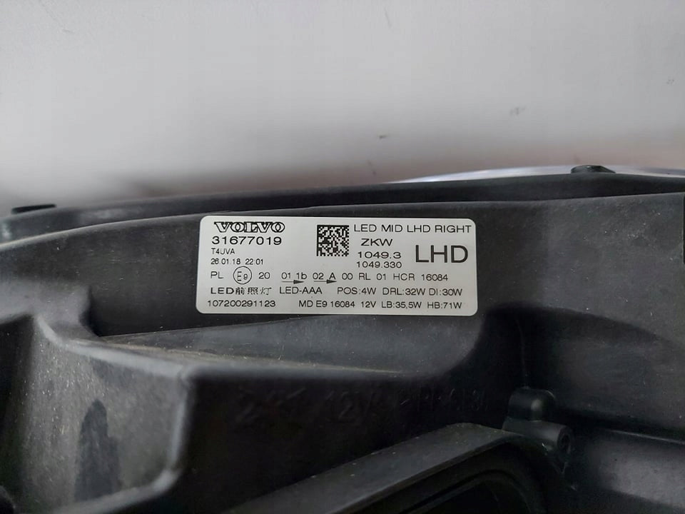 Frontscheinwerfer Volvo V40 31677019 Full LED Rechts Scheinwerfer Headlight SCH9283817755wo