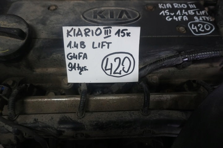 Motor Kia Rio III G4FA 1.4 146TKm 2015 Benzin Engine Komplett MOT6127255640es