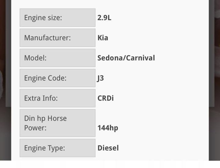 Motor Hyundai Kia Carnival III 2.9 144PS 128TKm 2006 Diesel Engine Unkomplett MOT4501264382py