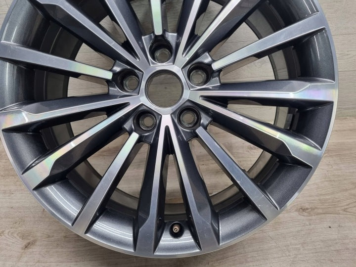 1x Alufelge 18 Zoll 7.0" 5x112 45ET Glanz Graphit 57A601025N Mg Karoq Rim Wheel FEL5554267838oi