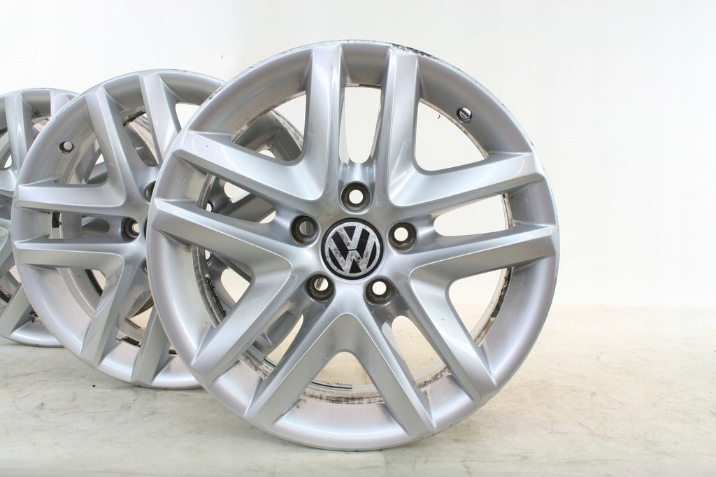 4x Alufelge 16 Zoll 6.5" 5x112 33ET Silber 55445 VW Rim Wheel FEL6647778845bh
